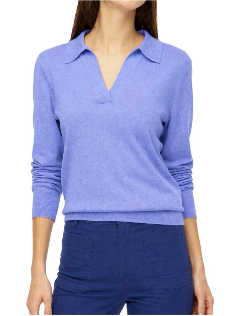 J. Crew NWT Cotton Sweater Polo 100% Cotton In Fresh Orchid Size S